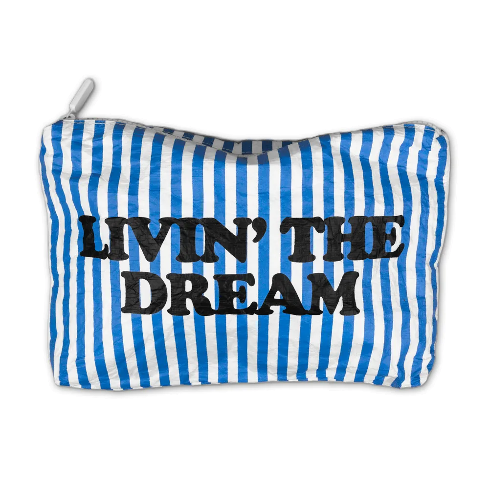 Livin the Dream Water Resistant Tyvek Printed Pouch