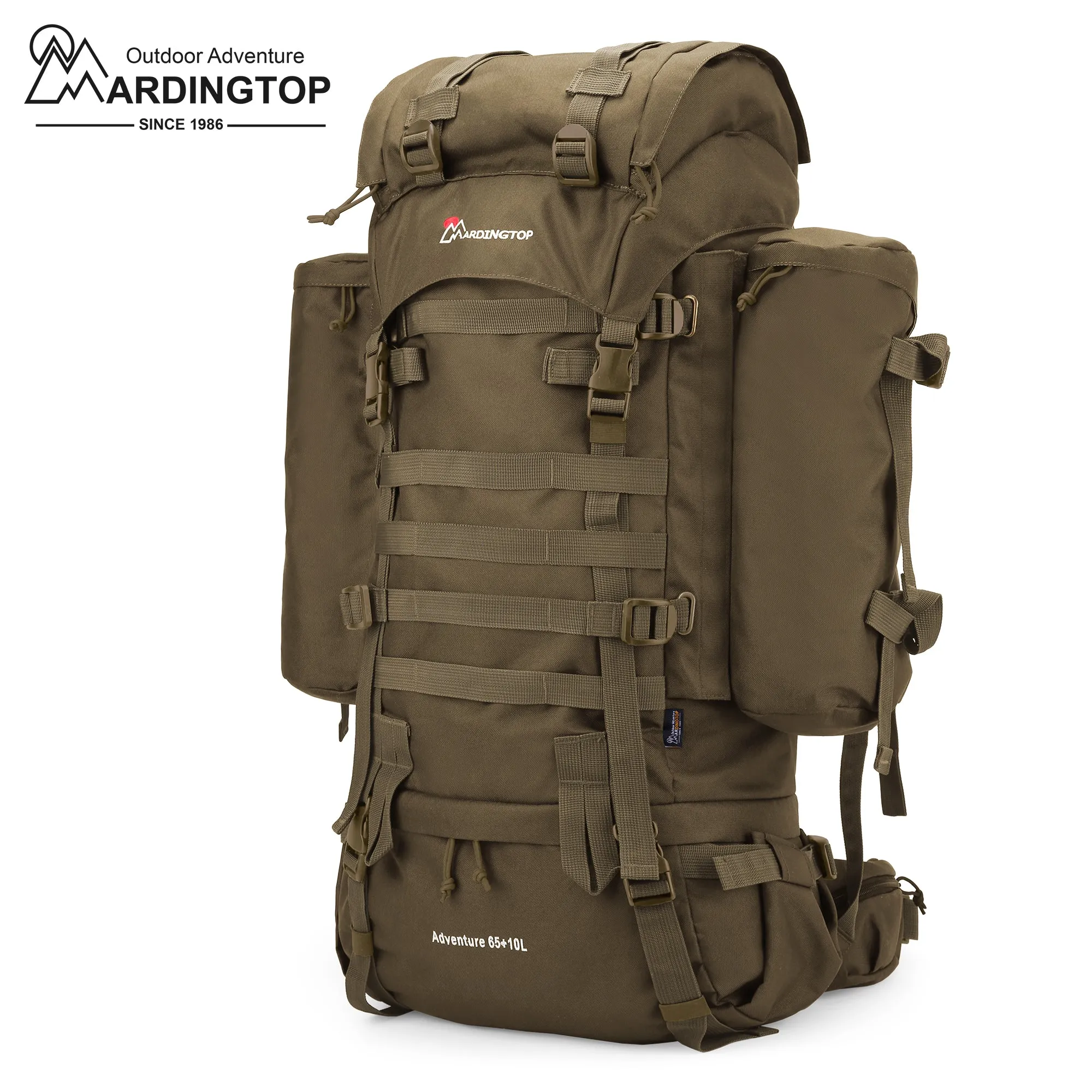[M403] Mardingtop 65 10L Molle Hiking Internal Frame Backpacks with Rain Cover M403