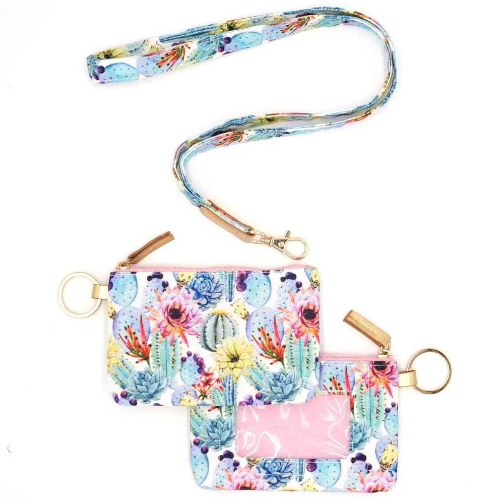 MB0151 Cactus Lanyard ID Wallet