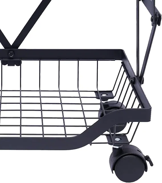 MULT-TIERS STACKABLE STORAGE CART WITH WHEELS