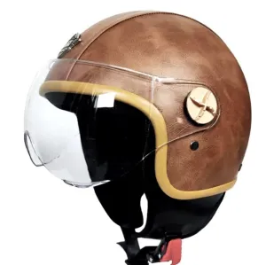 NWT Helmet - His & Her ABS DOT certified Vintage Bibe Camel or Red or Black Racer motorcycle safety w clear visor Prix Black Racer Checks
