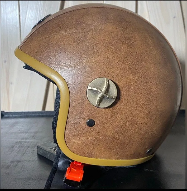 NWT Helmet - His & Her M-XL Prix Black Racer / Aqua Blossom / Vintage Red Camel - DOT certified motorcycle Vespa riding helmets   visor