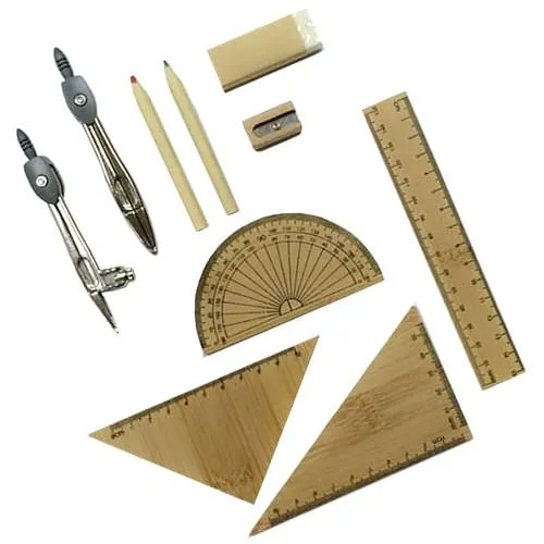 Onyx   Green 10pc Bamboo Math Set with Box