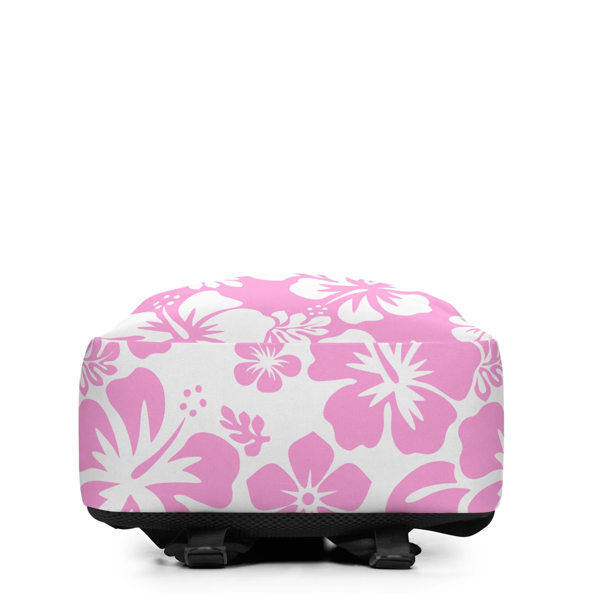 Pink and White Hawaiian Print Backpack