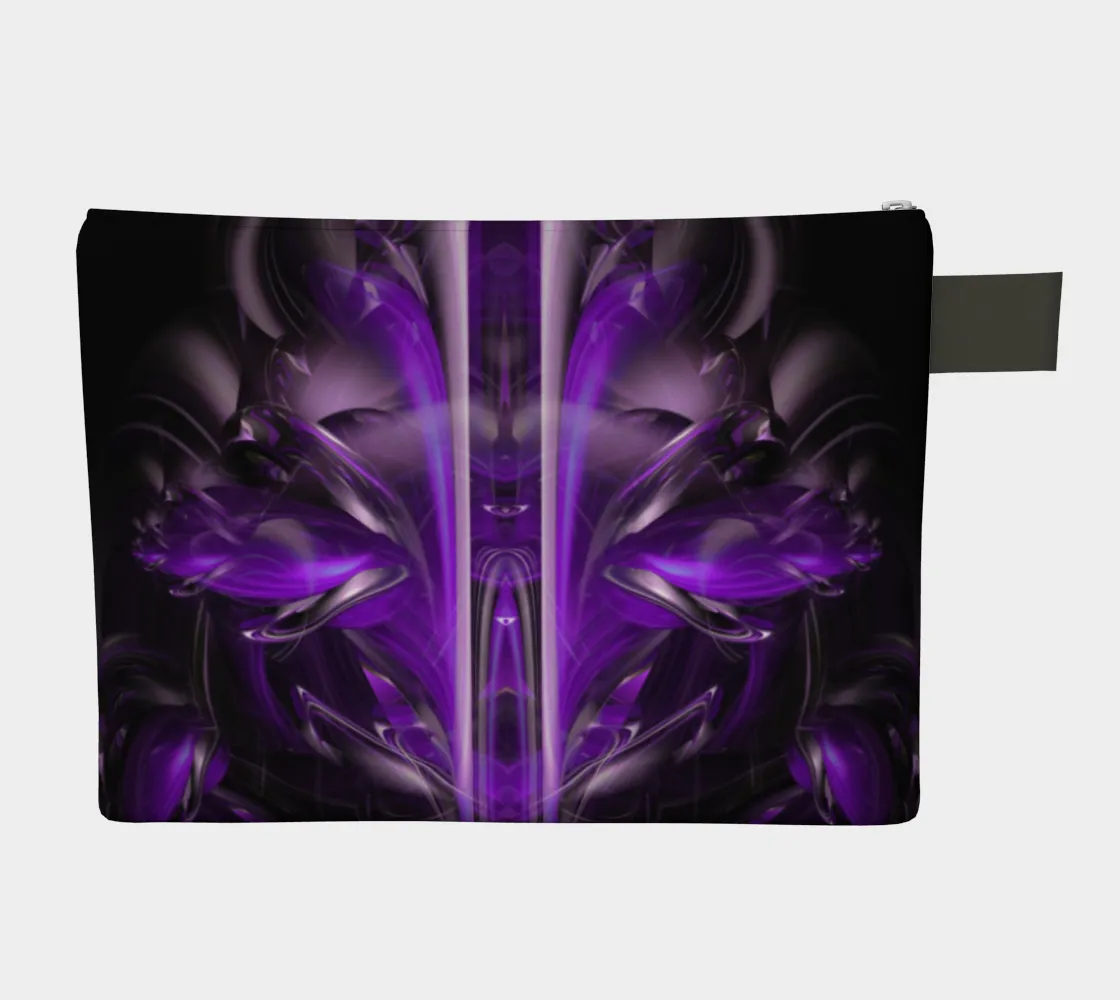 PURPLE ALIEN ZIPPER POUCH