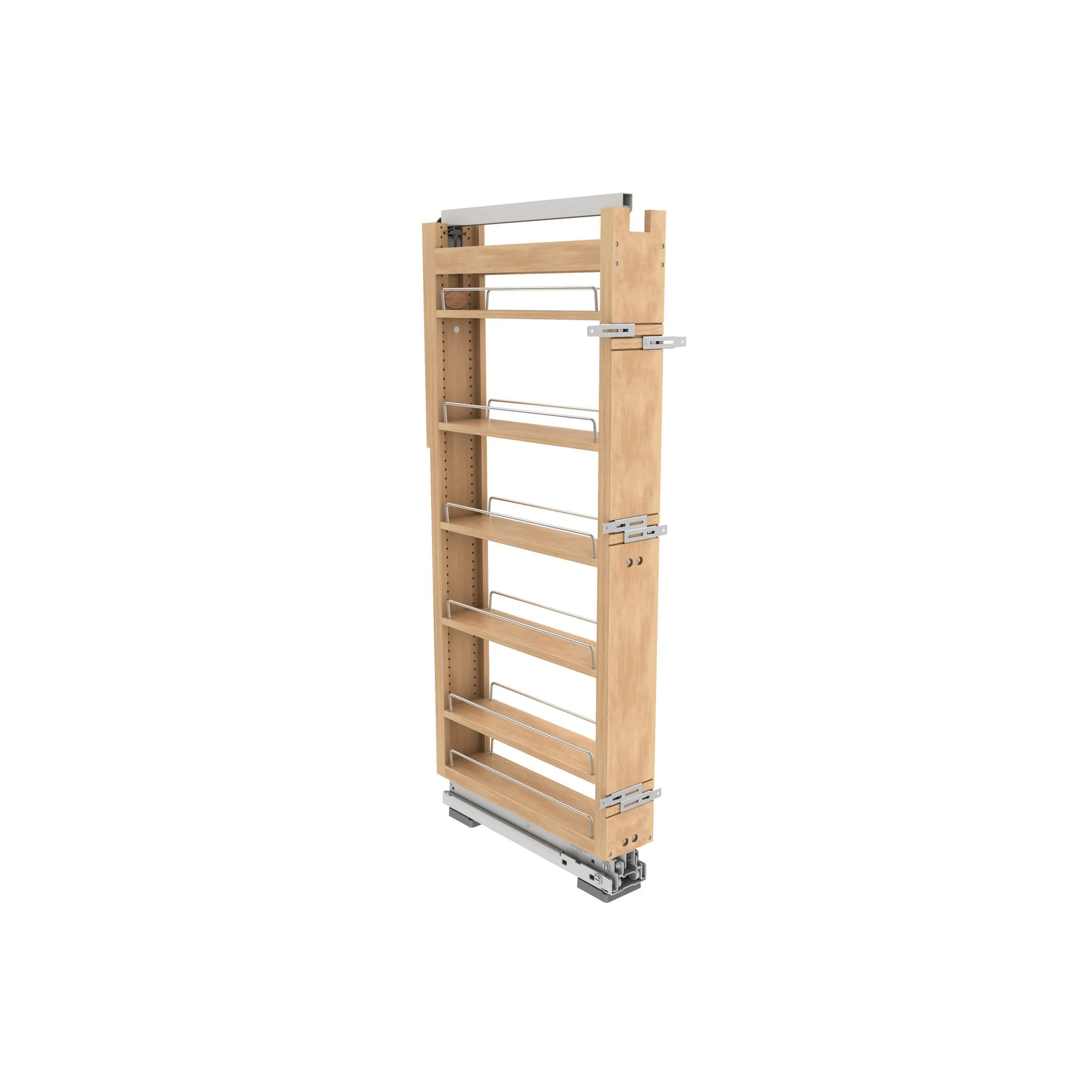 Rev-A-Shelf / 448-TPF51-5-1 / Wood Tall Cabinet Pullout Pantry Organizer w/ Soft-Close