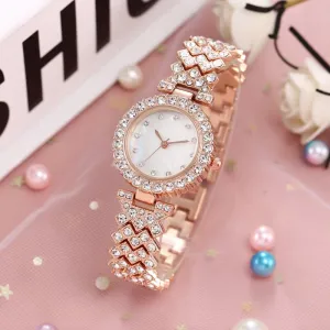 Rhinestones Watch with Bracelet