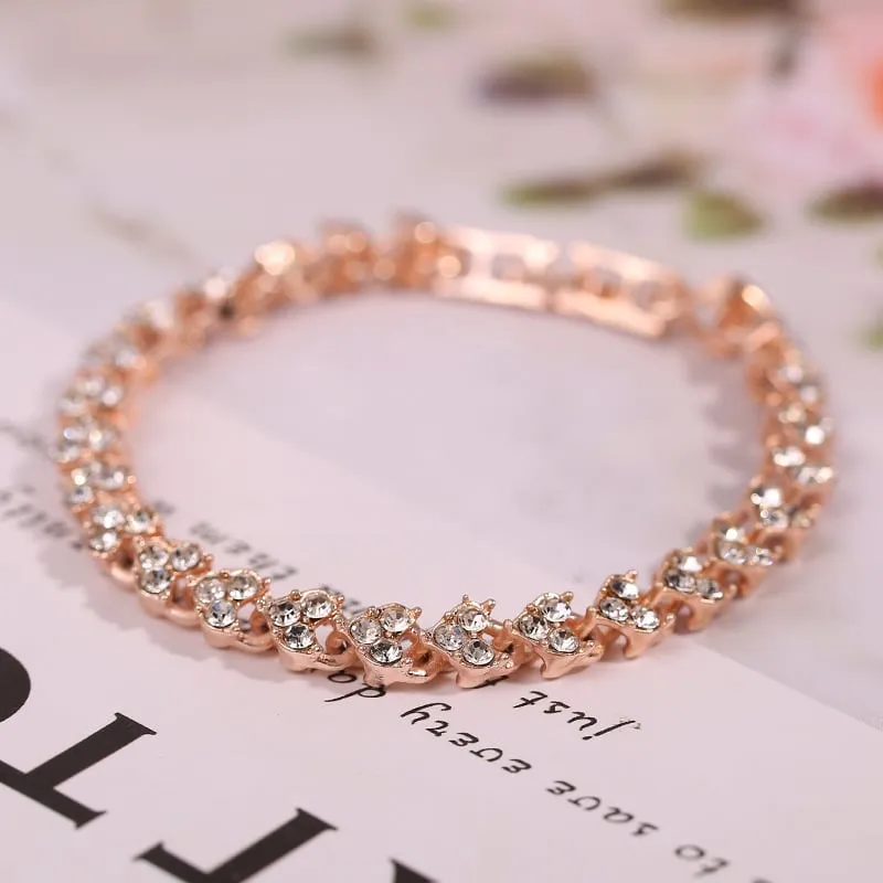 Rhinestones Watch with Bracelet