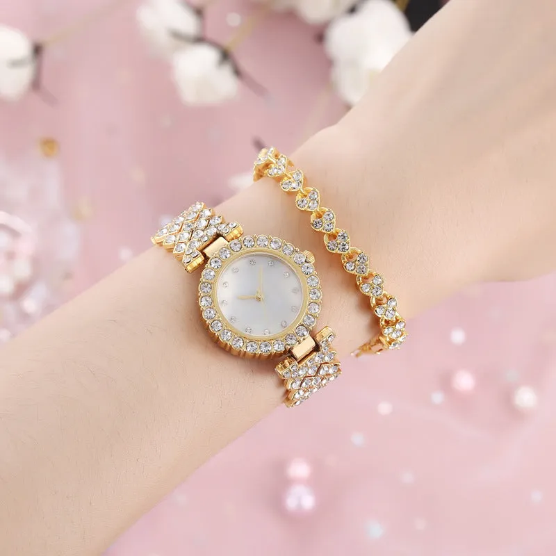Rhinestones Watch with Bracelet