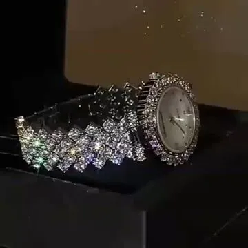 Rhinestones Watch with Bracelet