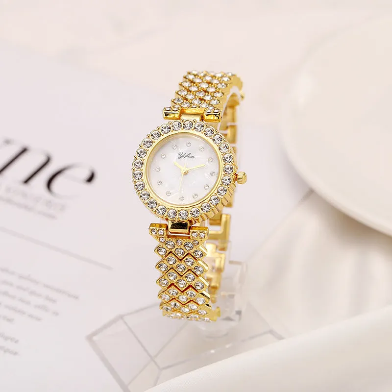 Rhinestones Watch with Bracelet