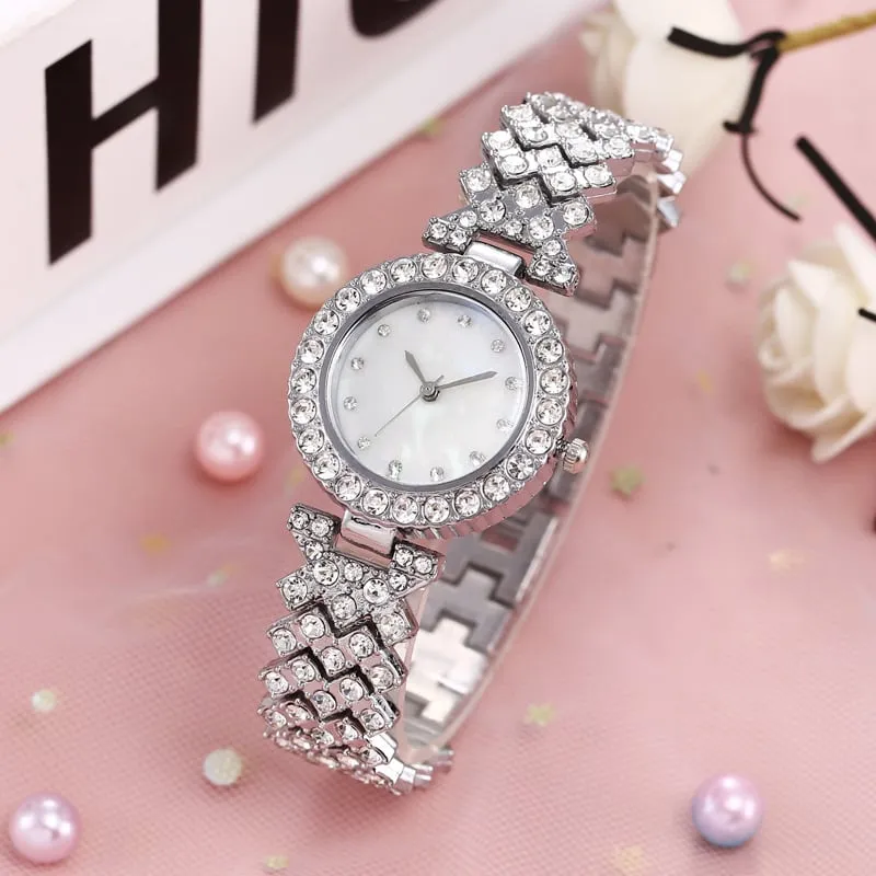 Rhinestones Watch with Bracelet