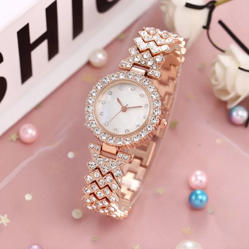 Rhinestones Watch with Bracelet