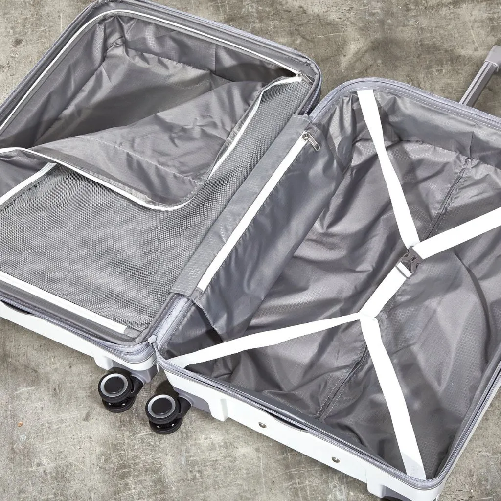 Rock Sunwave 66cm Medium Expander Hardsided Luggage - White
