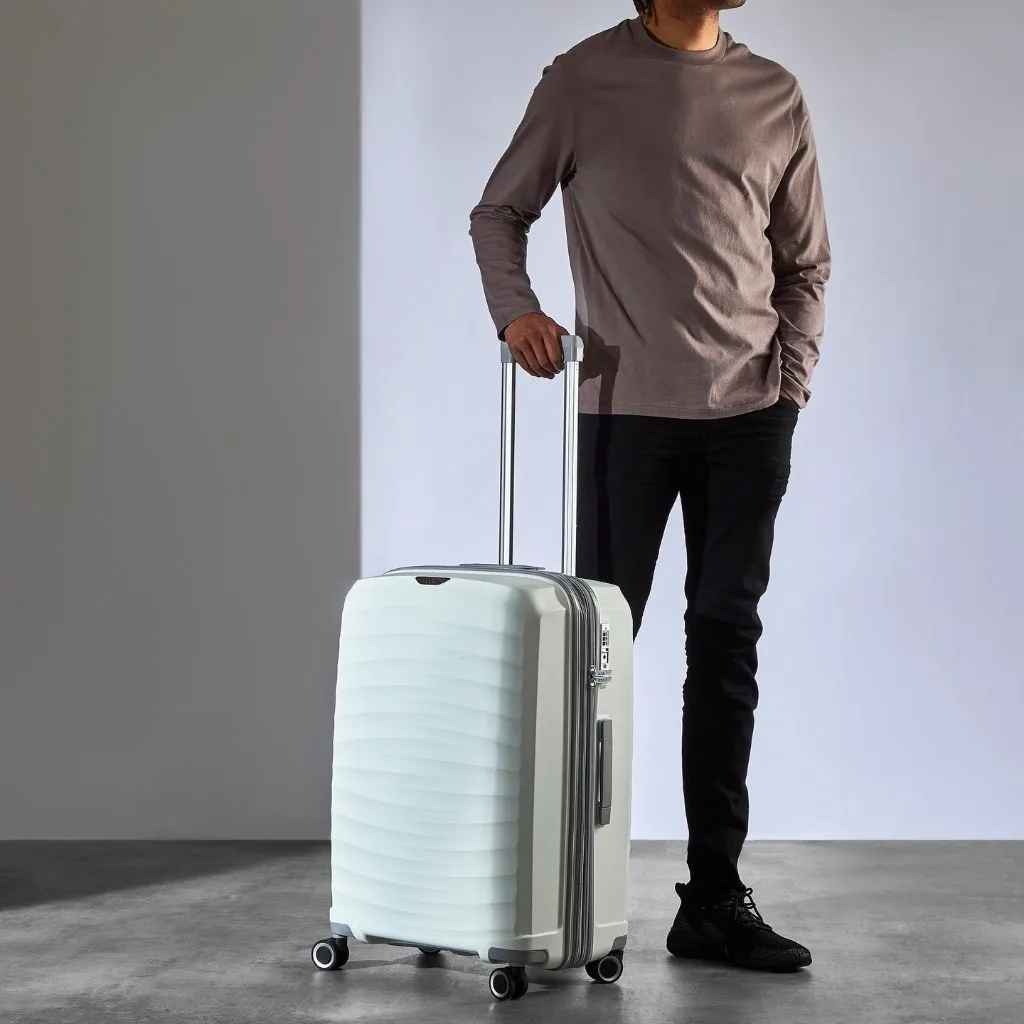 Rock Sunwave 66cm Medium Expander Hardsided Luggage - White