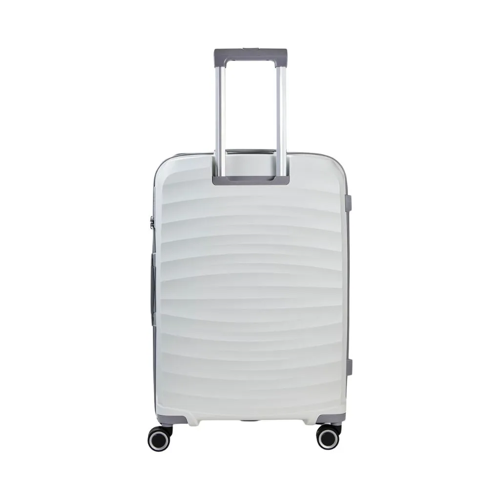 Rock Sunwave 66cm Medium Expander Hardsided Luggage - White