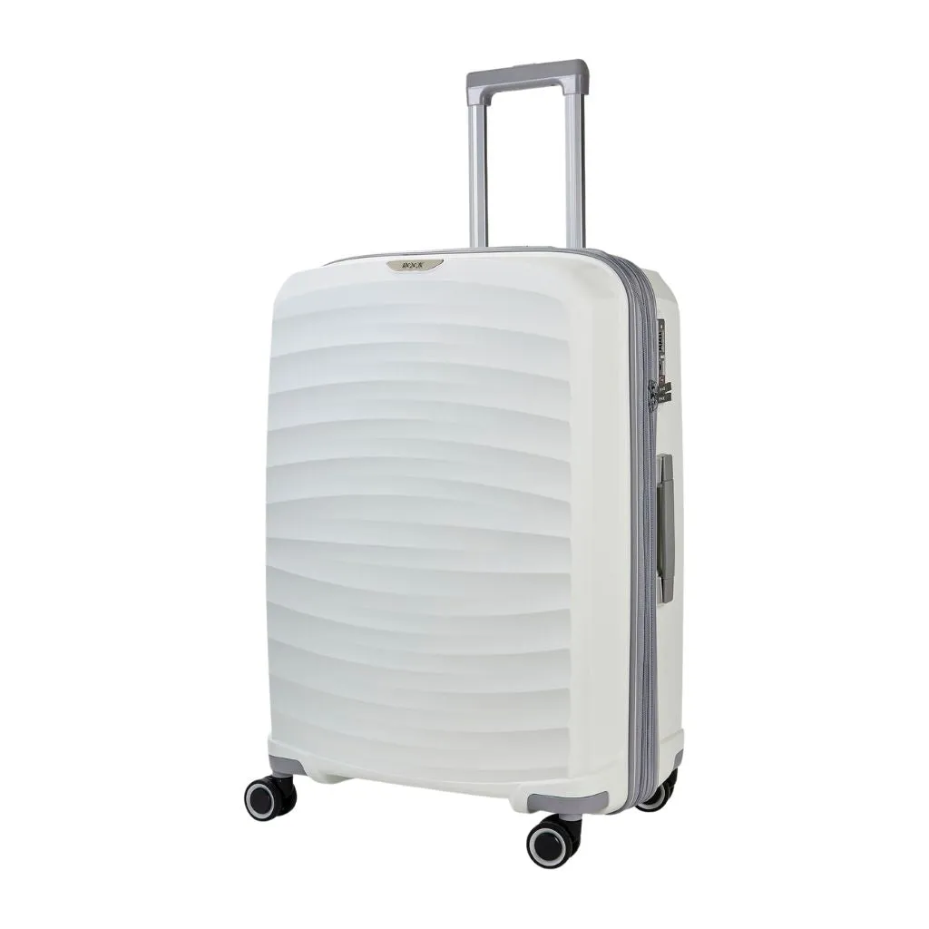 Rock Sunwave 66cm Medium Expander Hardsided Luggage - White