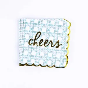 Seafoam Paper Beverage Napkin Packs