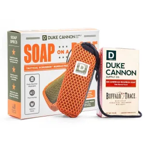 Soap on a Rope Bundle Pack (Tactical Scrubber   Bourbon soap)