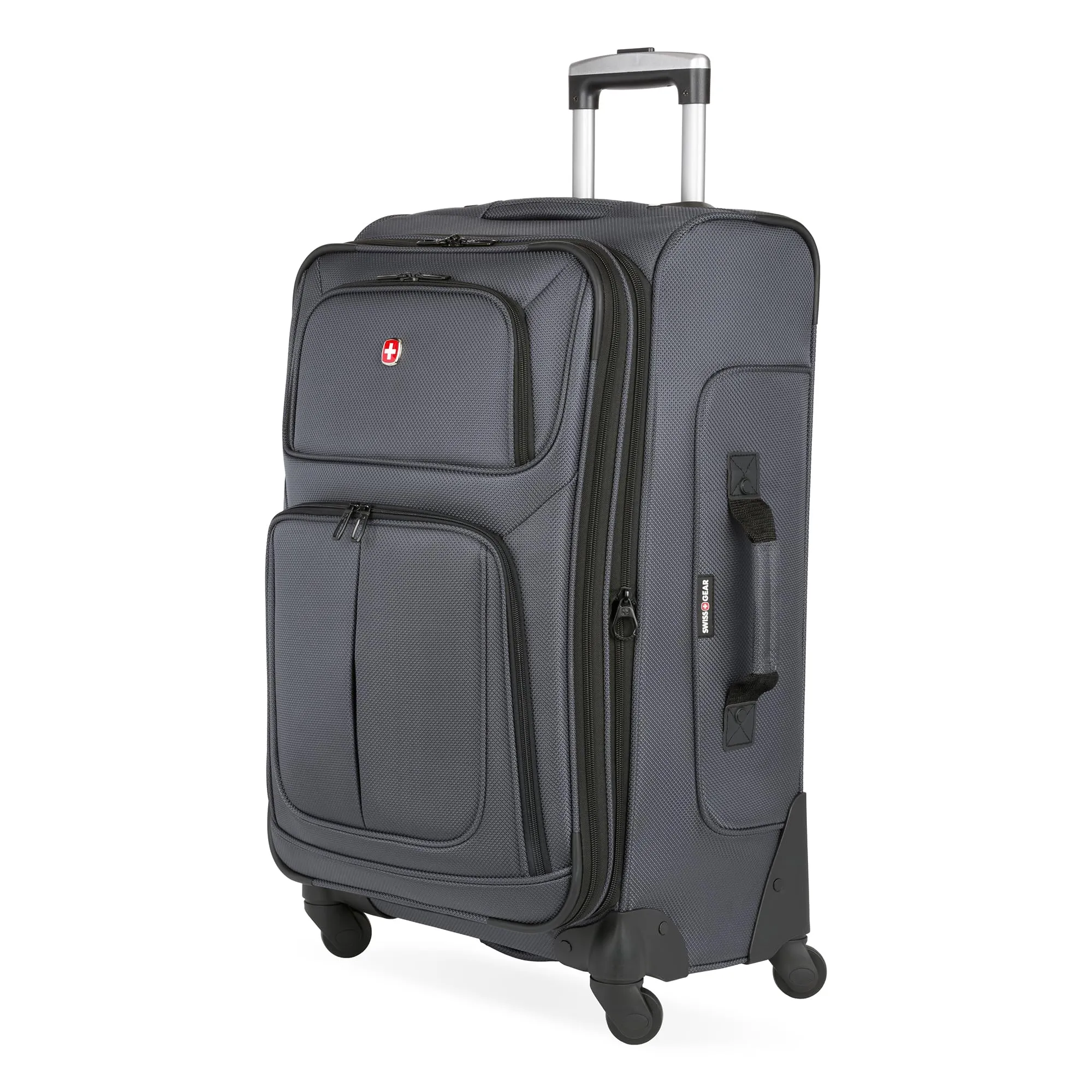 SwissGear Expandable Luggage, Dark Grey, 25-Inch