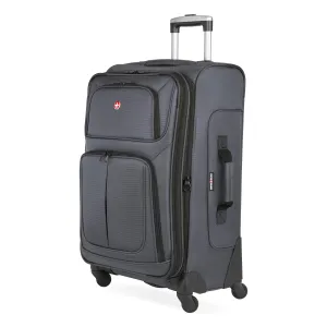 SwissGear Expandable Luggage, Dark Grey, 25-Inch