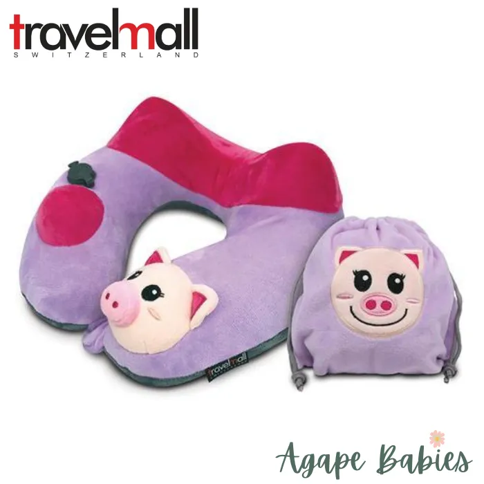 TravelMall Kid’s Inflatable Travel Pillow (Piglet Edition)